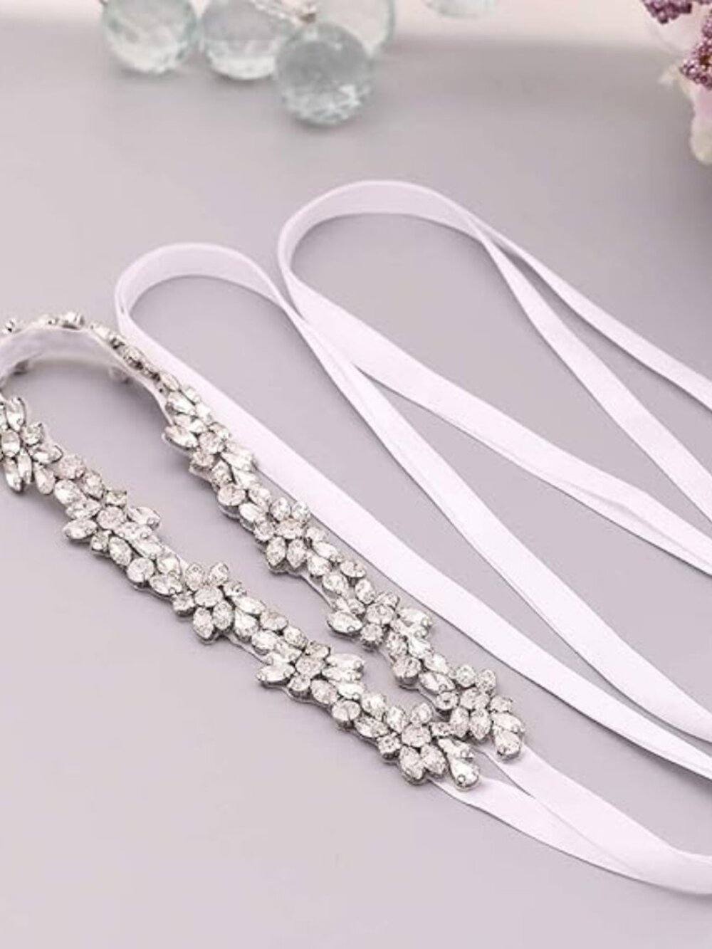 Bridal Wedding Belt Rhinestone Sash Women Dress Accessories Elegant - Picture 4 of 6